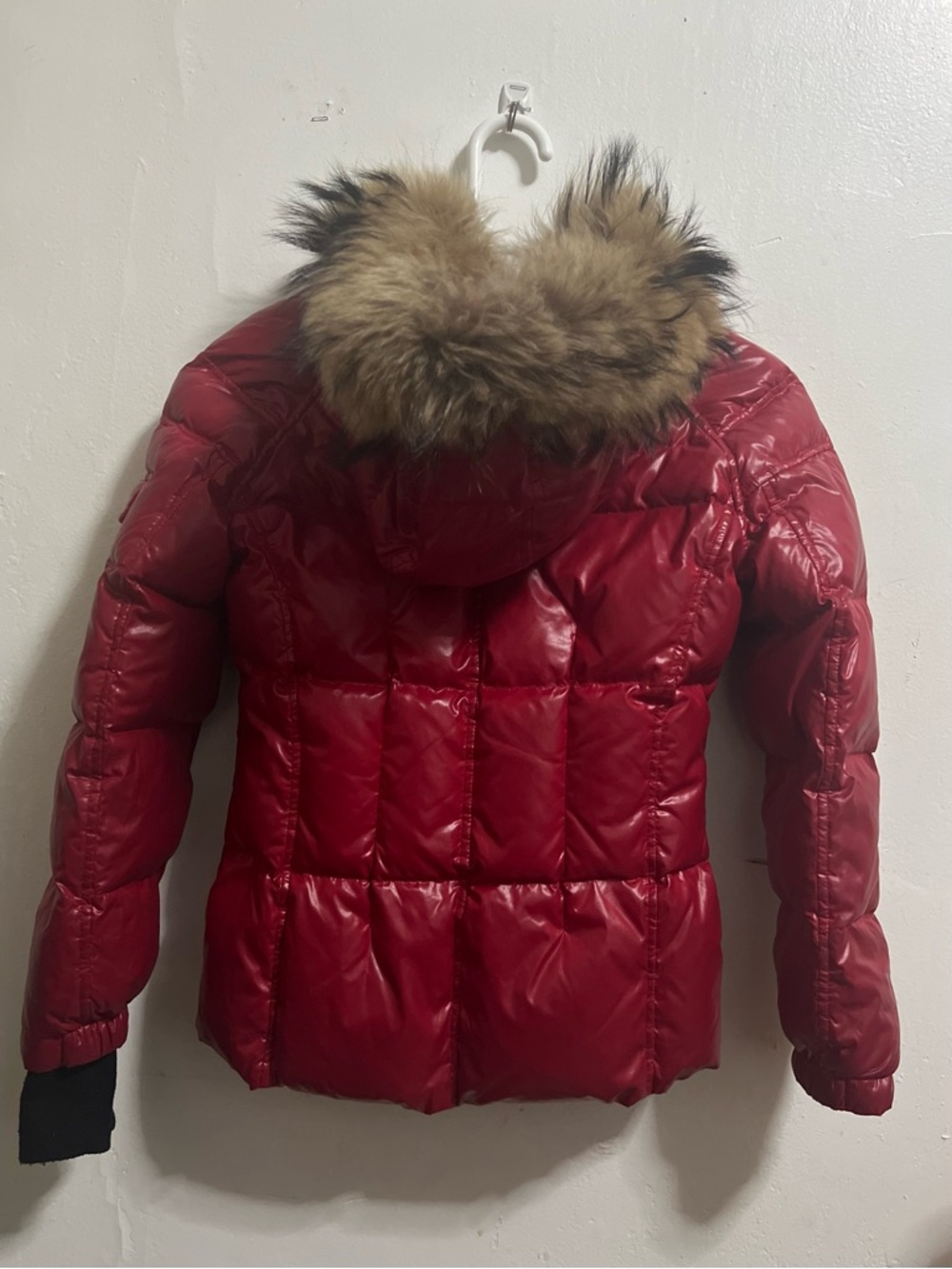 SAM Kids  Red Puffer Jacket with Faux Fur Trim Hood size 10 - Picture 2 of 5